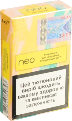 Виріб тютюновмісний для електричного нагрівання з фільтром Neo Yellow Boost 20шт