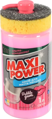 Засіб для миття посуду Bubble gum Maxi Power 1л