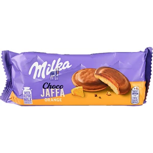 Печиво бісквітне вкрите молочним шоколадом Orange Jelly Choco Jaffa Milka м/у 147г
