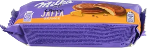 Печиво бісквітне вкрите молочним шоколадом Orange Jelly Choco Jaffa Milka м/у 147г