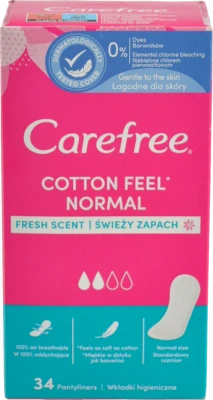 Прокладки щоденні Cotton ароматичні Carefree 34шт