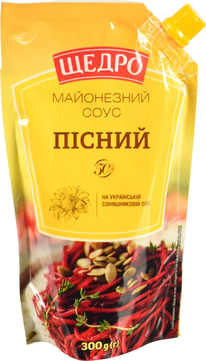 Соус майонезний 50% Пісний Щедро д/п 300г