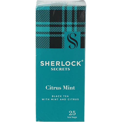 Чай чорний байховий Citrus Mint Sherlock Secrets к/у 25х2г
