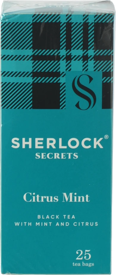 Чай чорний байховий Citrus Mint Sherlock Secrets к/у 25х2г