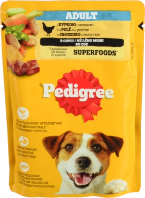 Корм консервований Pedigree 100г курка овочі