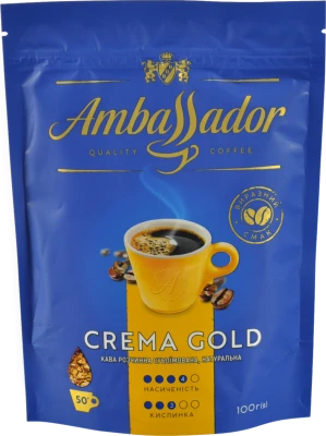 Кава Ambassador Crema Gold розчинна 100г