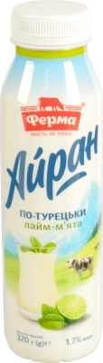 Айран Ферма 320г 1.7% по-турецьки лайм-мята