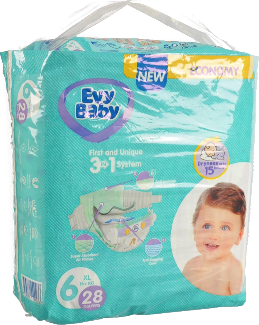 Підгузки Evy Baby 28шт XL 4 16кг