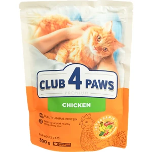 Корм сухий для дорослих котів Курка Premium Club 4 Paws д/п 300г