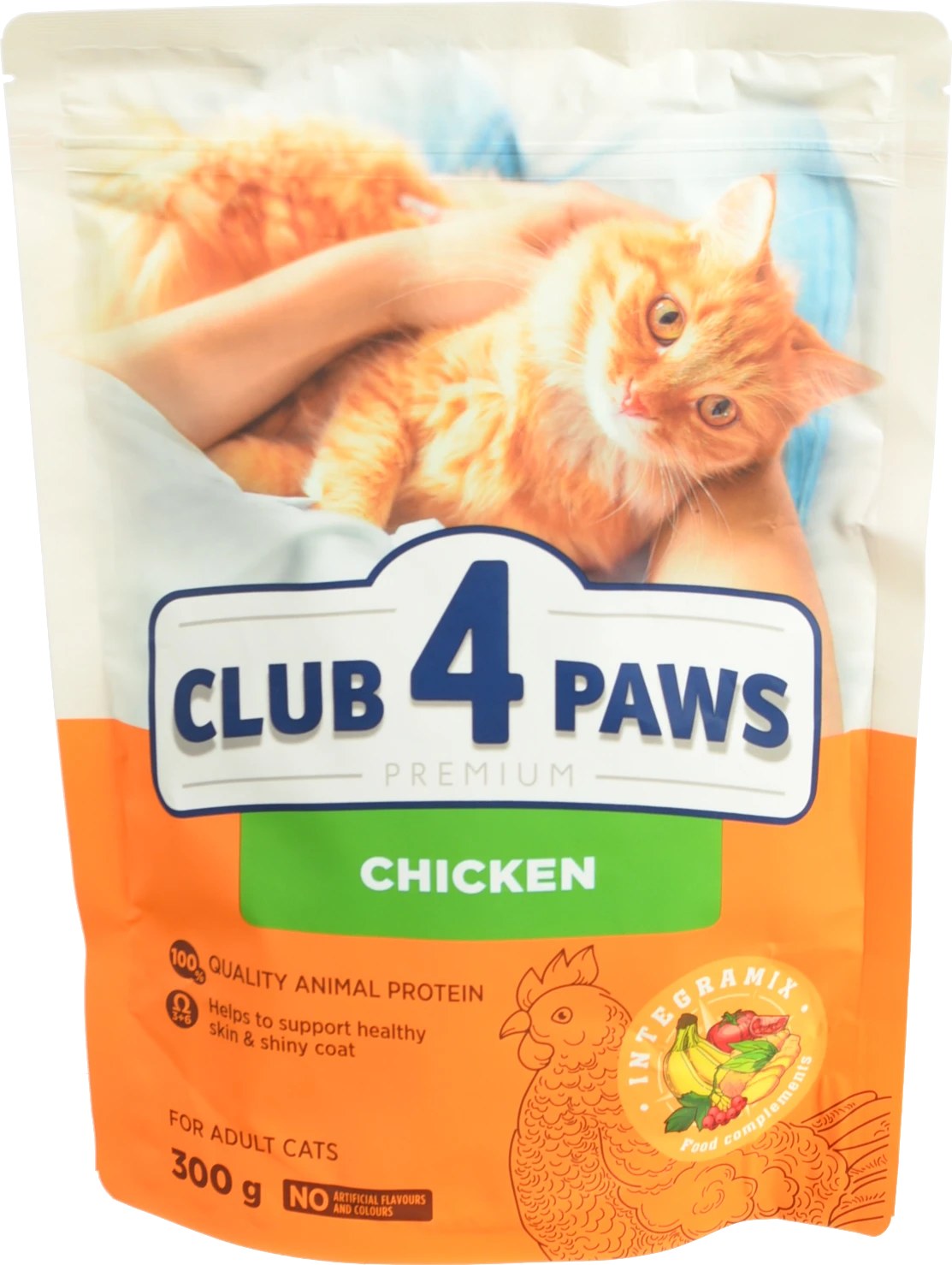 Корм сухий для дорослих котів Курка Premium Club 4 Paws д/п 300г