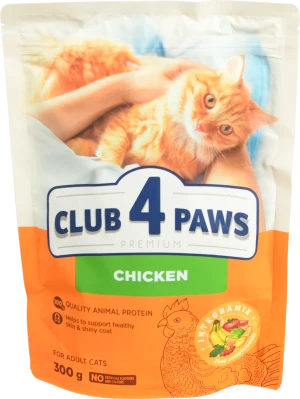 Корм сухий для дорослих котів Курка Premium Club 4 Paws д/п 300г