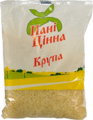 Рис довгий пропарений Пані Цінна 1кг