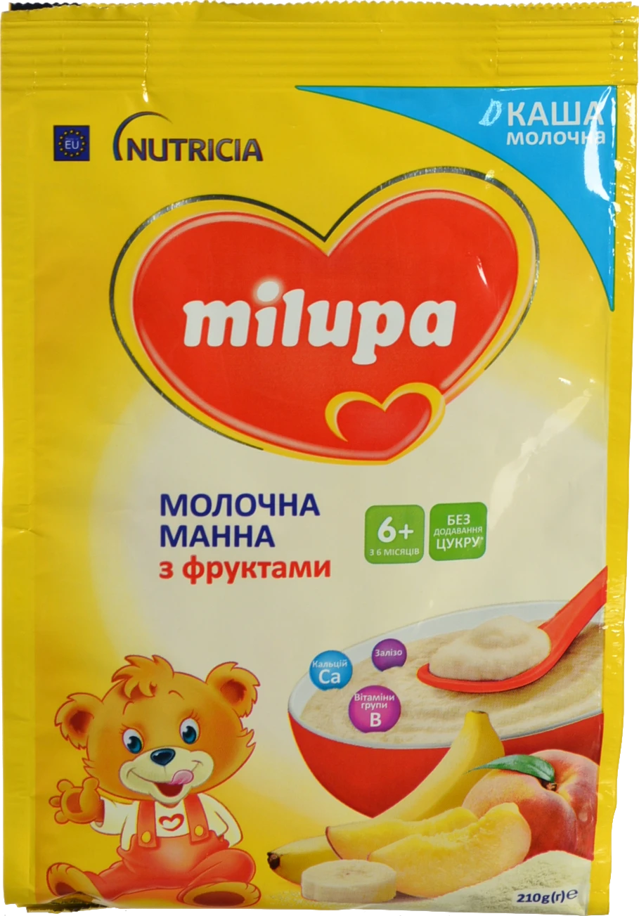 Каша Milupa манна з фруктами 210г (6м+)
