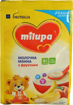 Каша Milupa манна з фруктами 210г (6м+)