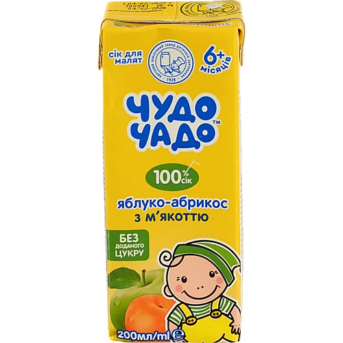 Сік Чудо-Чадо Яблуко-Абрикос 200мл
