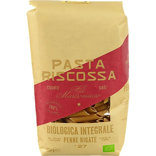 Паста Riscossa 500г №927 пенне орган.цільнозернова