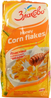 Пластівці кукурудзяні глазуровані цукровою глазур'ю Медові Zlakovo 300г
