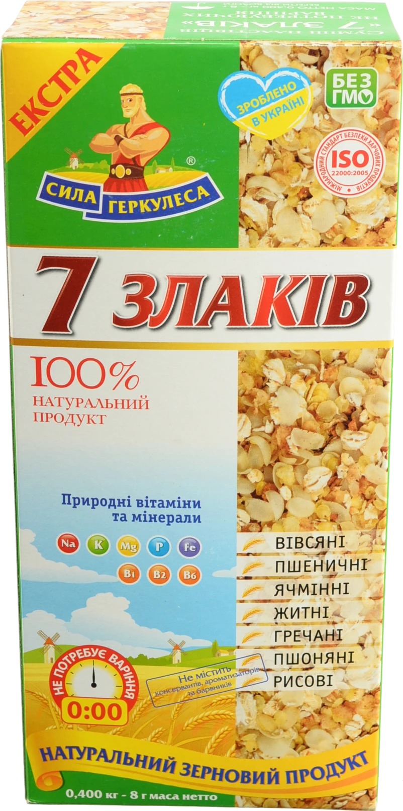 Суміш Сила Геркулеса 400г 7 злакiв картон