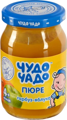 Пюре для дітей від 4міс Гарбуз-Яблуко Чудо-Чадо с/б 170г