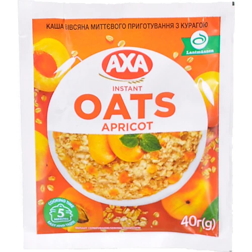 Каша вівсяна миттєвого приготування з курагою Premium Axa м/у 40г
