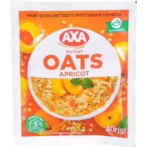 Каша вівсяна миттєвого приготування з курагою Premium Axa м/у 40г