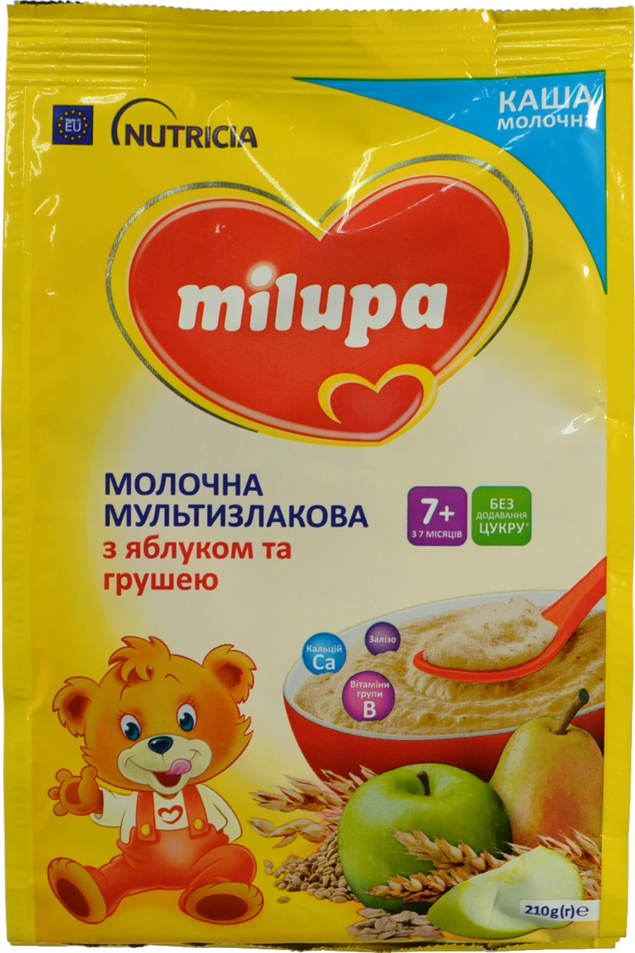 Каша Milupa 210г молочна мультизлакова яблуко груша 7м