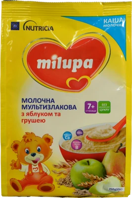 Каша Milupa 210г молочна мультизлакова яблуко груша 7м