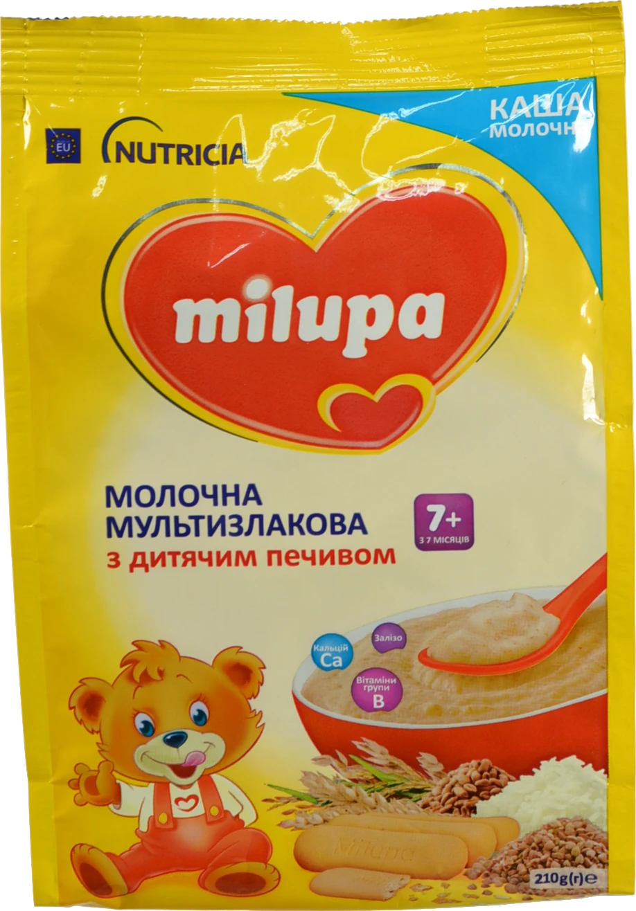 Каша Milupa 210г молочна мультизлакова з печивом 7м+