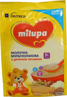 Каша Milupa 210г молочна мультизлакова з печивом 7м+