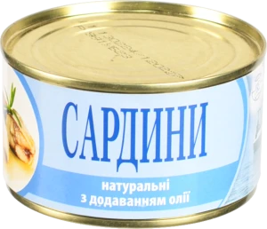 Сардина нат з доб масла з / б 230г Інтеррибфлот