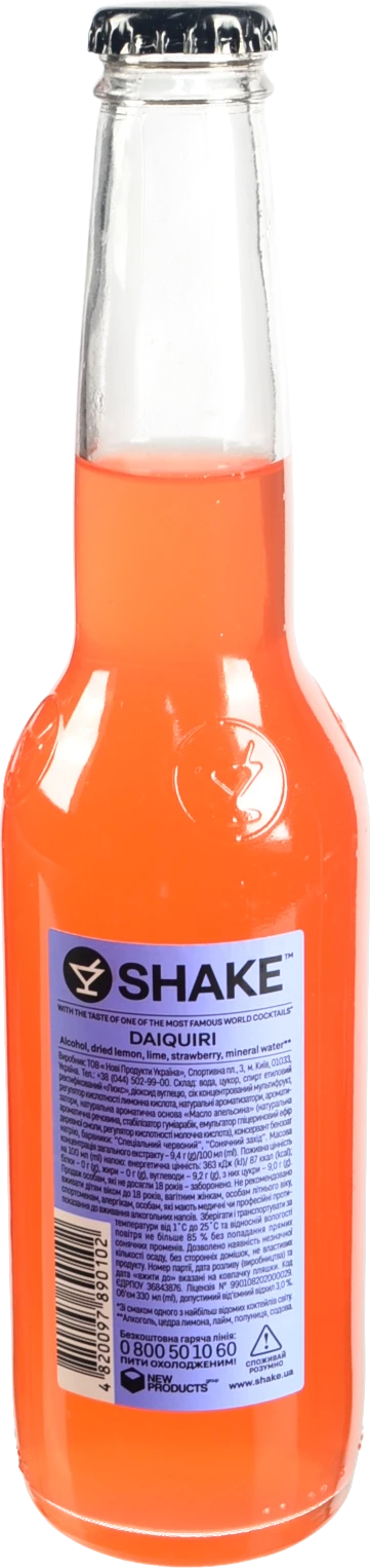 Напій слабоалкогольний 330мл 7% сильногазований Daiquiri Shake пл