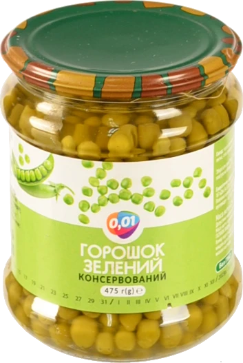 Горошок 0.01 460г скло