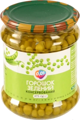 Горошок 0.01 460г скло