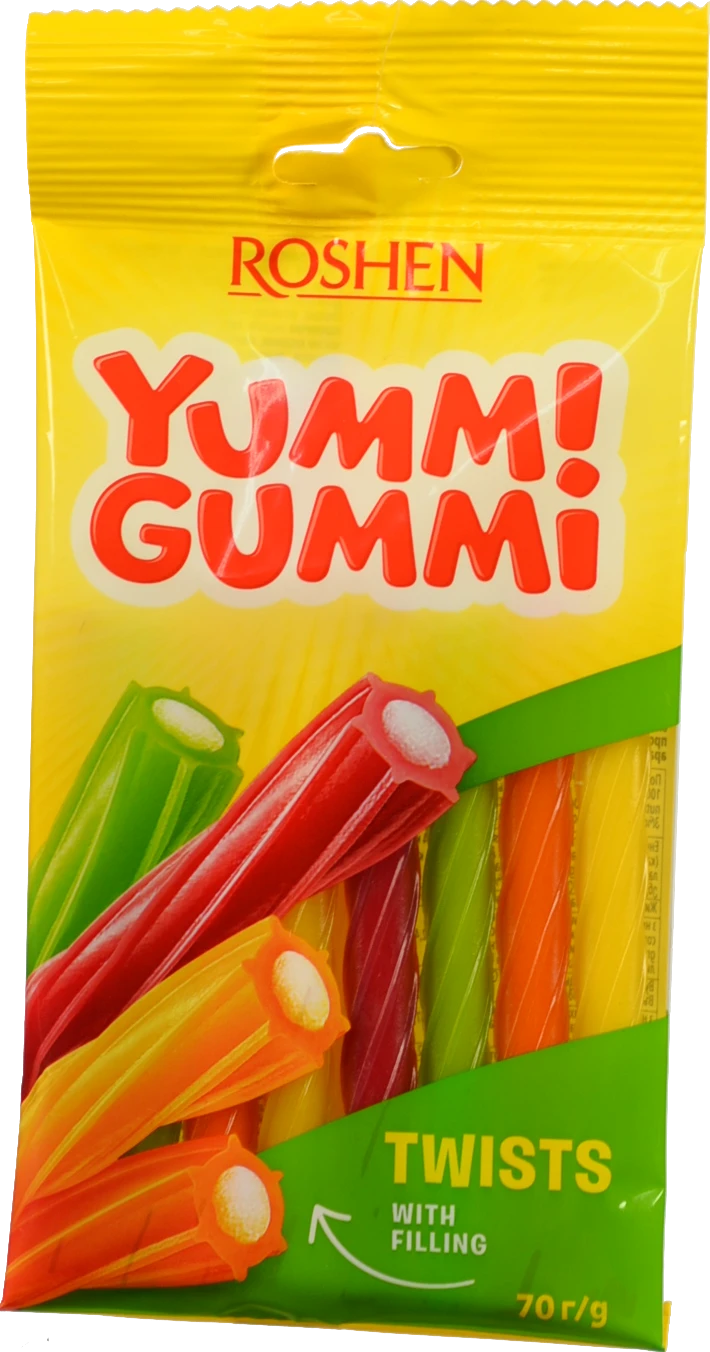 Цукерки желейні Roshen Yummi Gummi Twists 70г