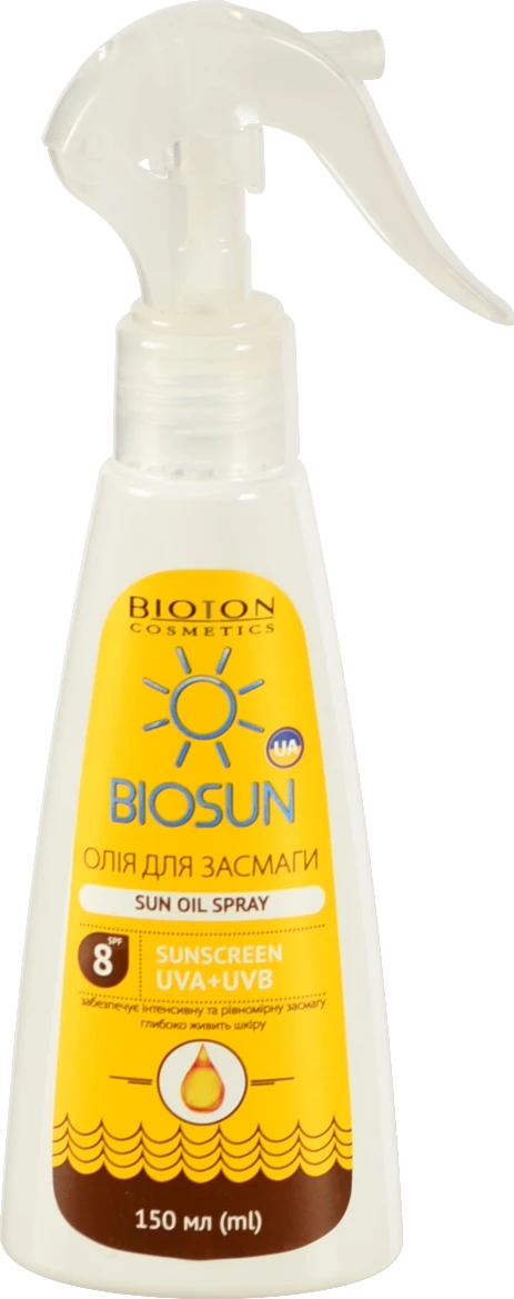 Олія для засмаги Bioton SPF 8 150 мл спрей