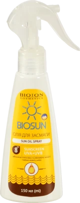 Олія для засмаги Bioton SPF 8 150 мл спрей