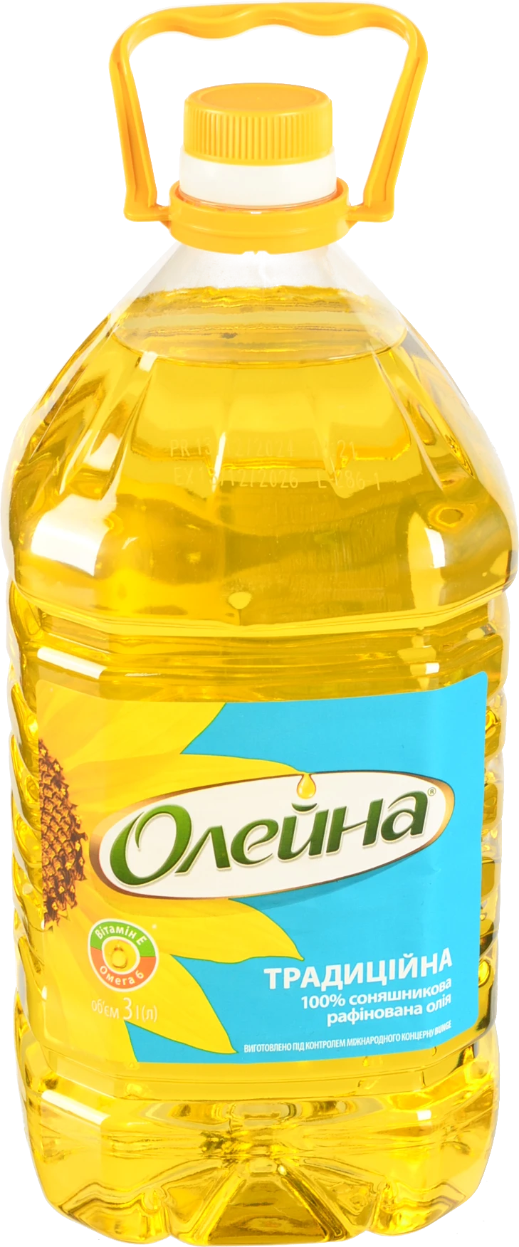 Олія соняшникова рафінована Традиційна Олейна п/пл 3л