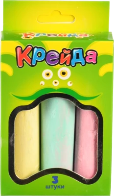 Крейда Велика кругла 3 штуки Strateg різнокольорова 50100