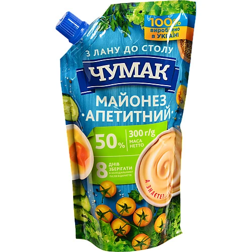 Майонез Чумак Апетитний 50% 300г