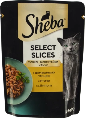 Корм Sheba Select Slices Вологий для дорослих котів з куркою в соусі 85г