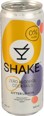 Напій безалкогольний соковмісний сильногазований Bitter Lemon Coctails Shake з/б 330мл