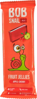 Мармелад фруктово-ягідний Яблуко-вишня Jelly Bob Snail м/у 38г