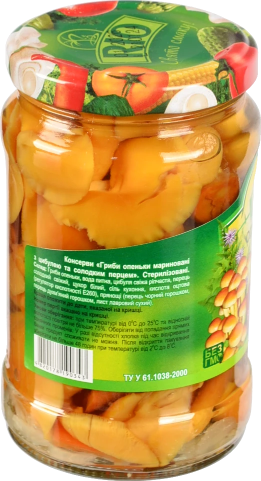 Опеньки RIO 250г мариновані з овочами с.б