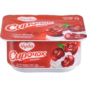 Сирок Чудо 5% збитий Вишня 100г