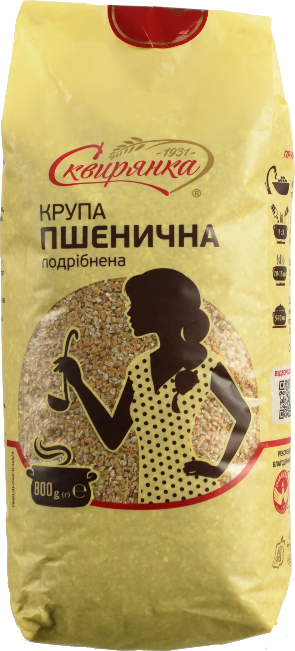 Крупа пшенична подрібнена Сквирянка 800г