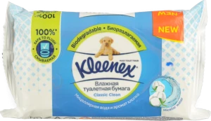 Папір туалетний вологий Classic Clean Kleenex 42шт