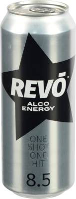 Напій слабоалкогольний 0.5л 8-8.5% енергетичний сильногазований Revo з/б