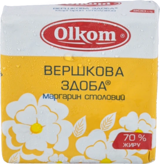 Маргарин Olkom 70% Столовий Вершкова здоба 200г