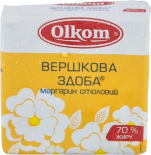 Маргарин Olkom 70% Столовий Вершкова здоба 200г