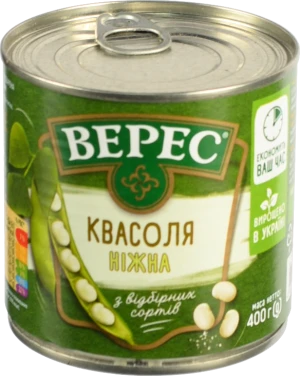 Квасоля відварена Ніжна Верес з/б 400г